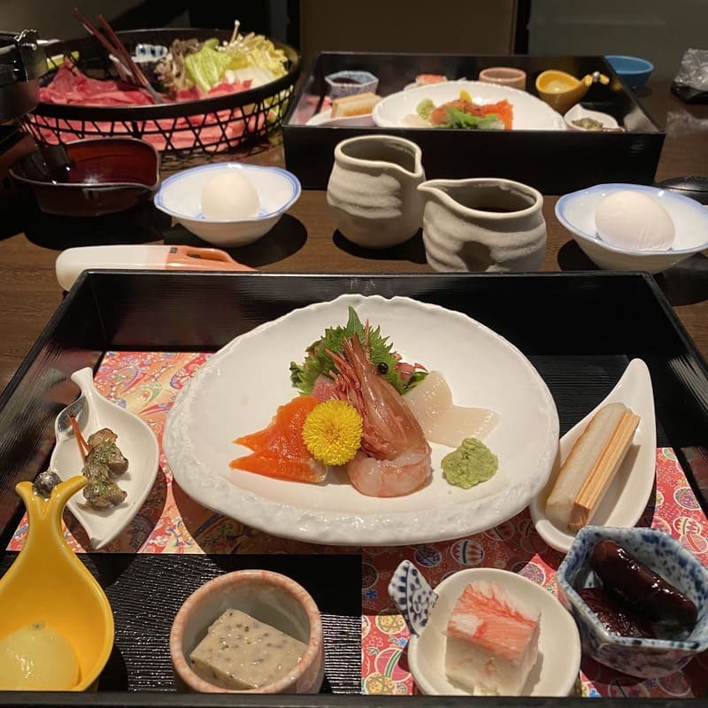 大東館のすき焼き会食メニュー