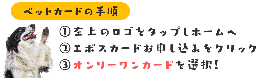 エポスペットカードの申込手順